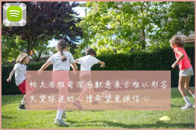 帕夫洛维奇深感歉意表示难以形容失望球迷的心情希望重振信心